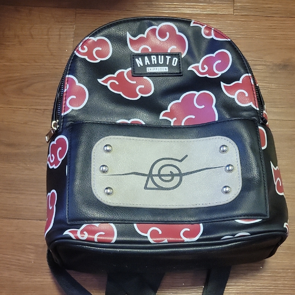 Naruto Akatsuki Black & Red Mini Backpack